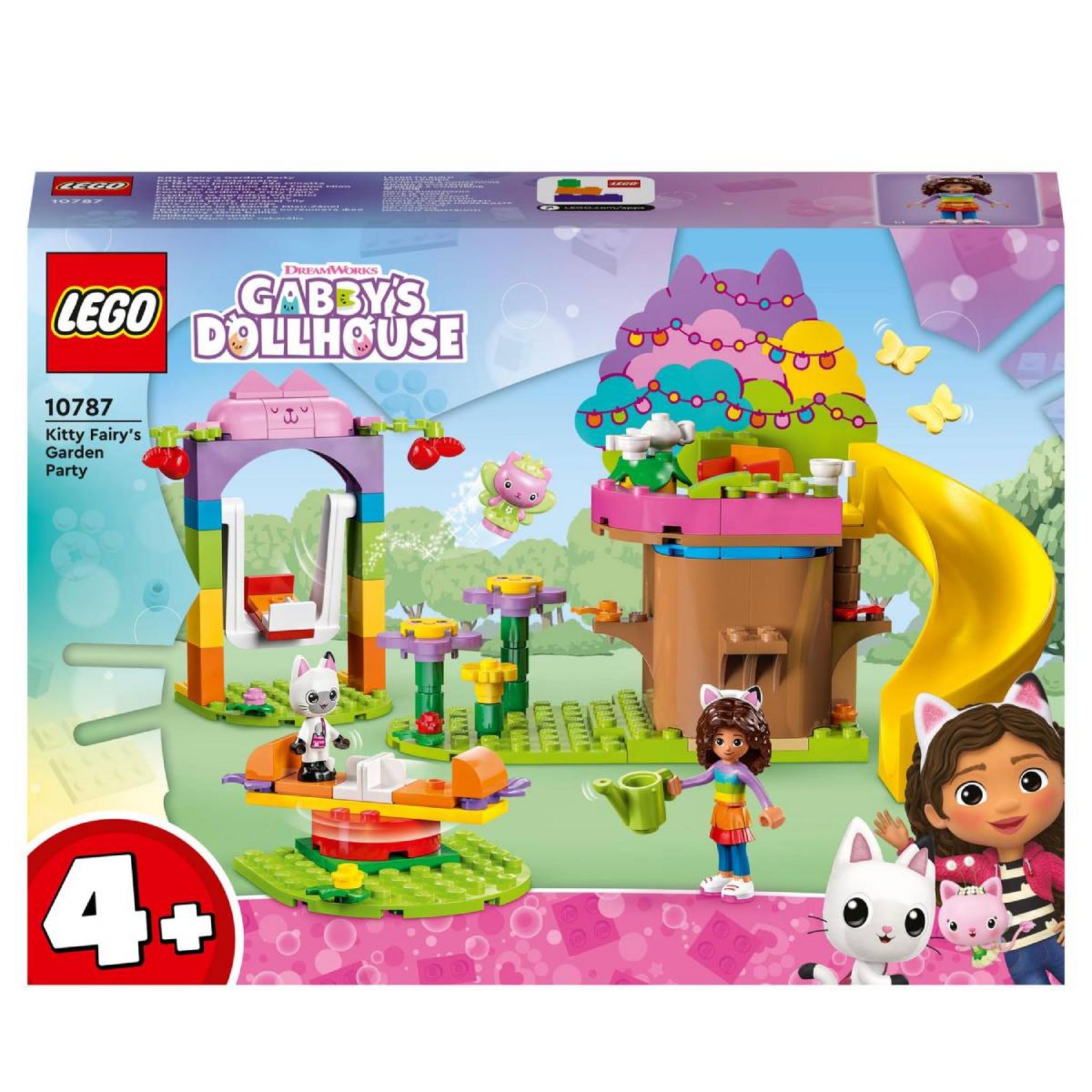 LEGO 10787 Gabby et la Maison Magique La Fête au Jardin de Fée Minette,  Jouet avec Figurines plus Cabane dans l’Arbre, Toboggan et Manège,  Cadeau Filles, Garçons, Enfants Dès 4 Ans pas