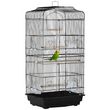 PAWHUT Cage à oiseaux volière avec mangeoires perchoirs plateau amovible dim. 46,5L x 35,5l x 92H cm métal PS noir