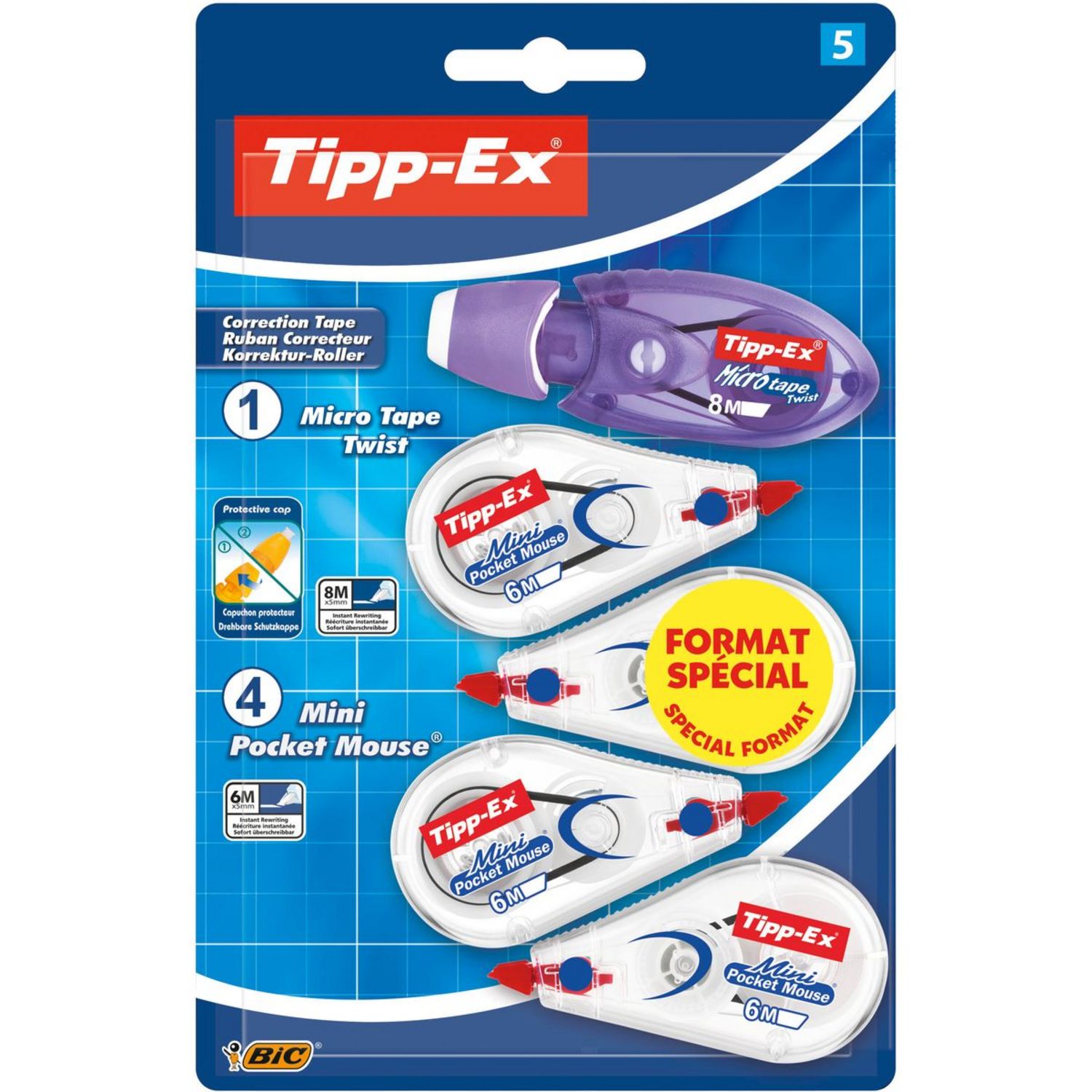 correcteur Bic mini souris pure ecolution tipp-ex