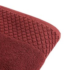ACTUEL Drap de bain uni pur coton qualité Zéro Twist 600 g/m² (Rouge )