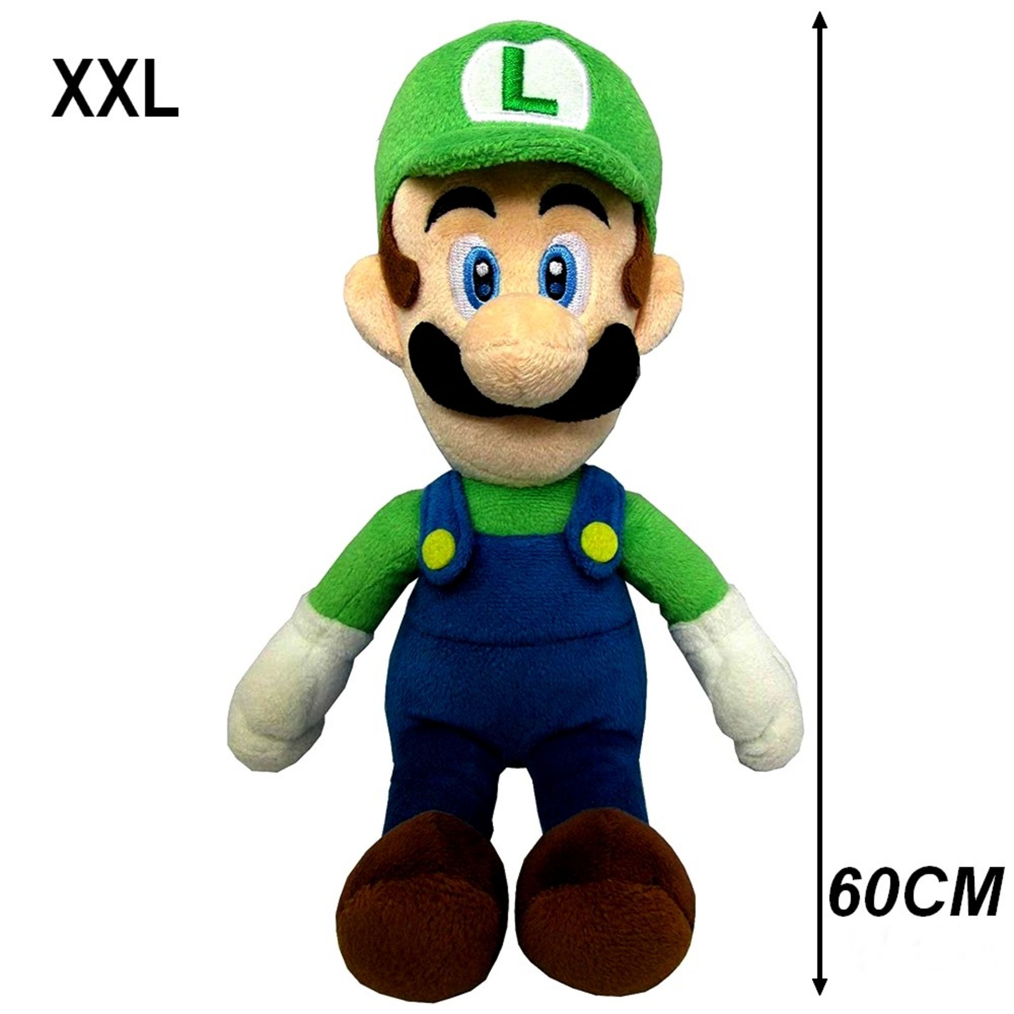 Grande Peluche Luigi Nintendo Mario Bross 60 cm XL pas cher 