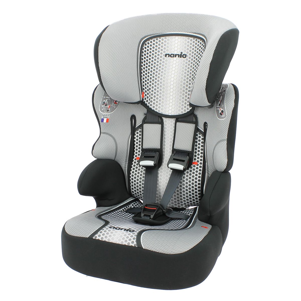 NANIA Si ge auto rehausseur enfant Groupe 1 2 3 Gris Beline SP