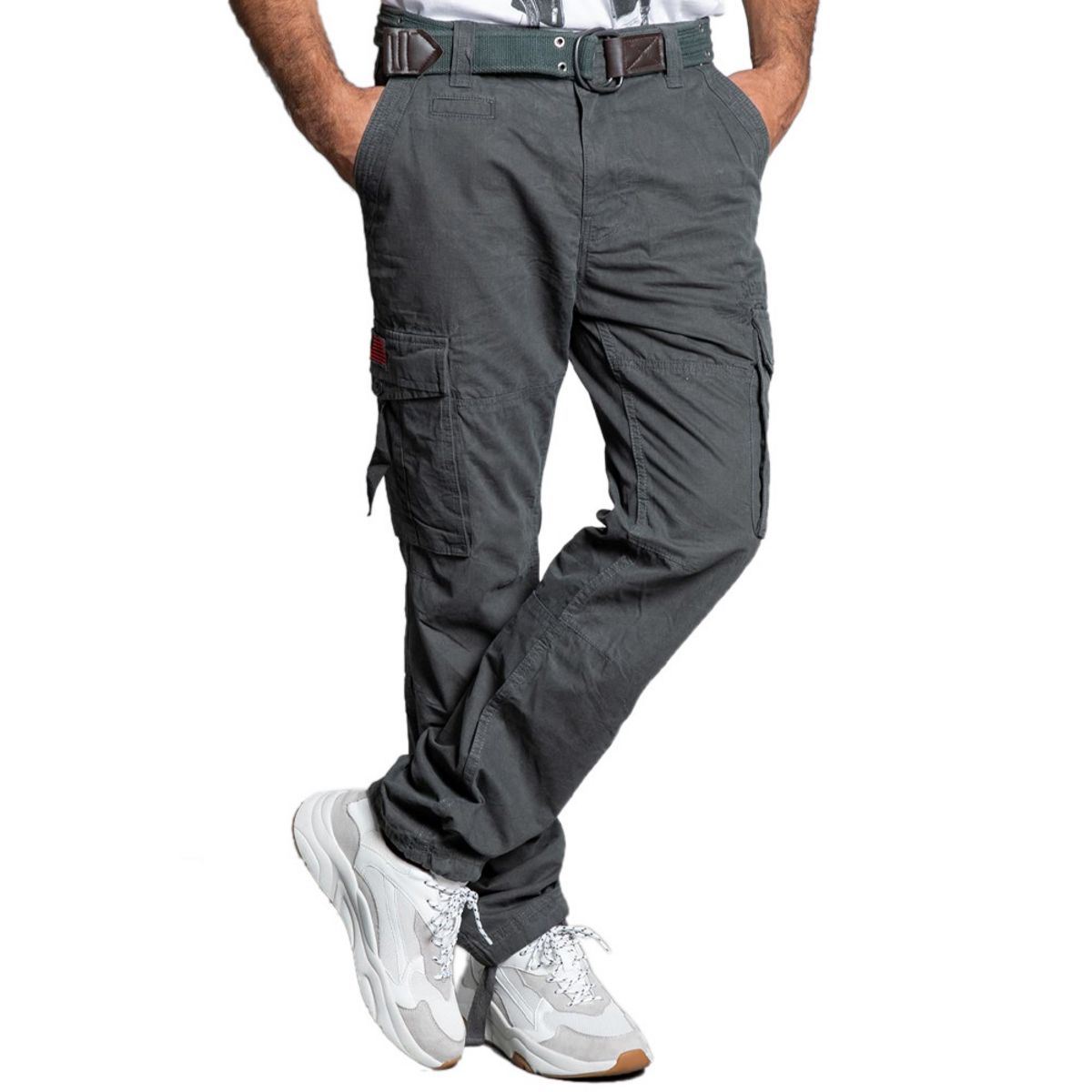 Pantalon cargo homme discount gris