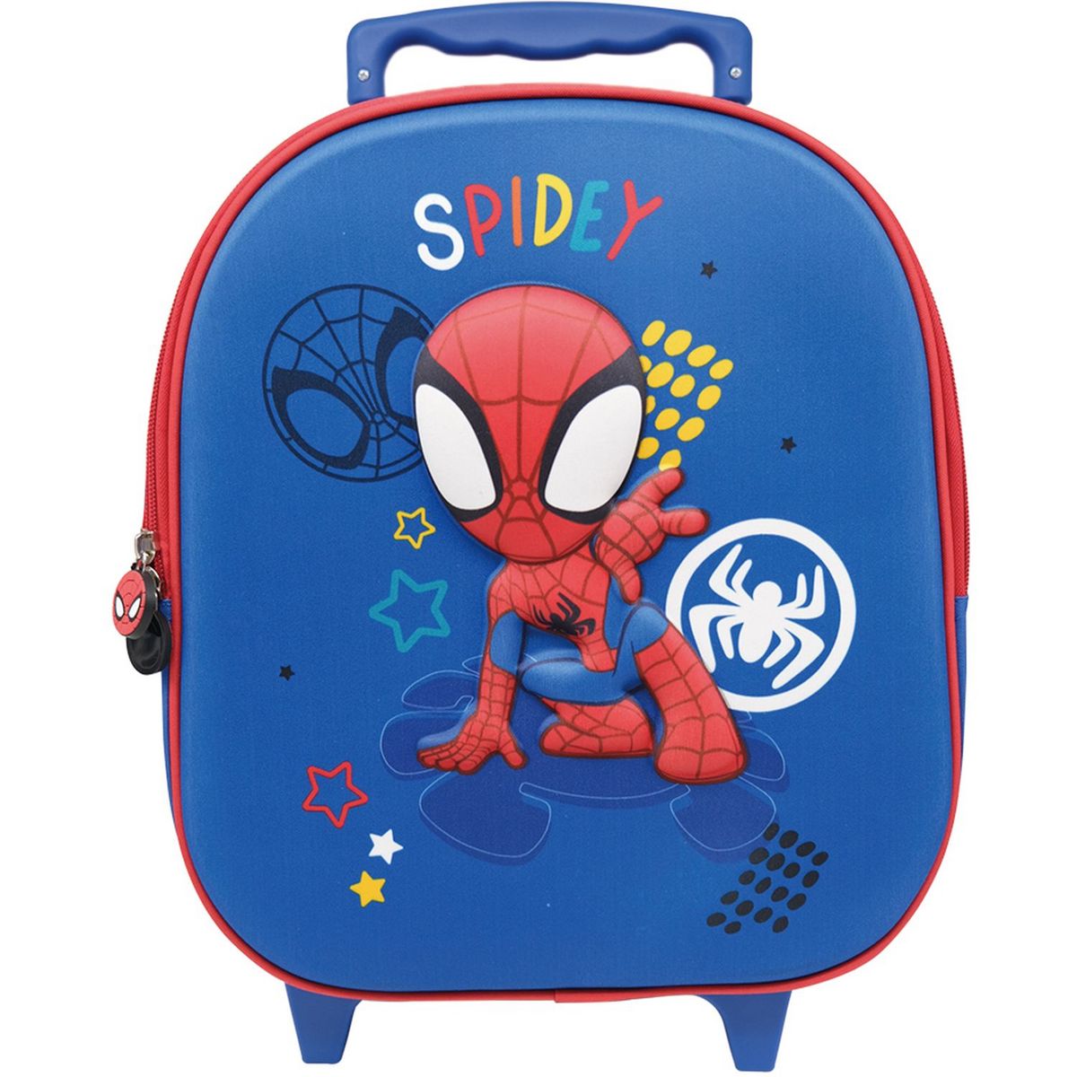 Sac maternelle 3D roulettes bleu Spiderman