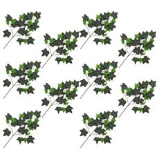 10 pcs Feuilles artificielles de lierre Vert 70 cm