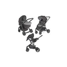 CHICCO Pack urban plus (poussette + nacelle transformable + auto-fix fast) Anthracite