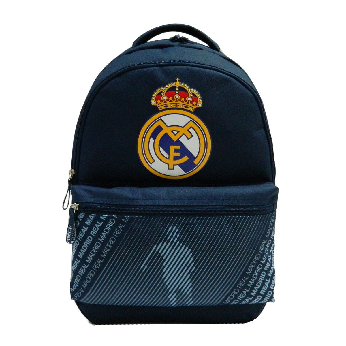 Sac à dos 2 compartiments garçon Real Madrid bleu marine pas cher