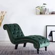 Chaise longue Velours Vert
