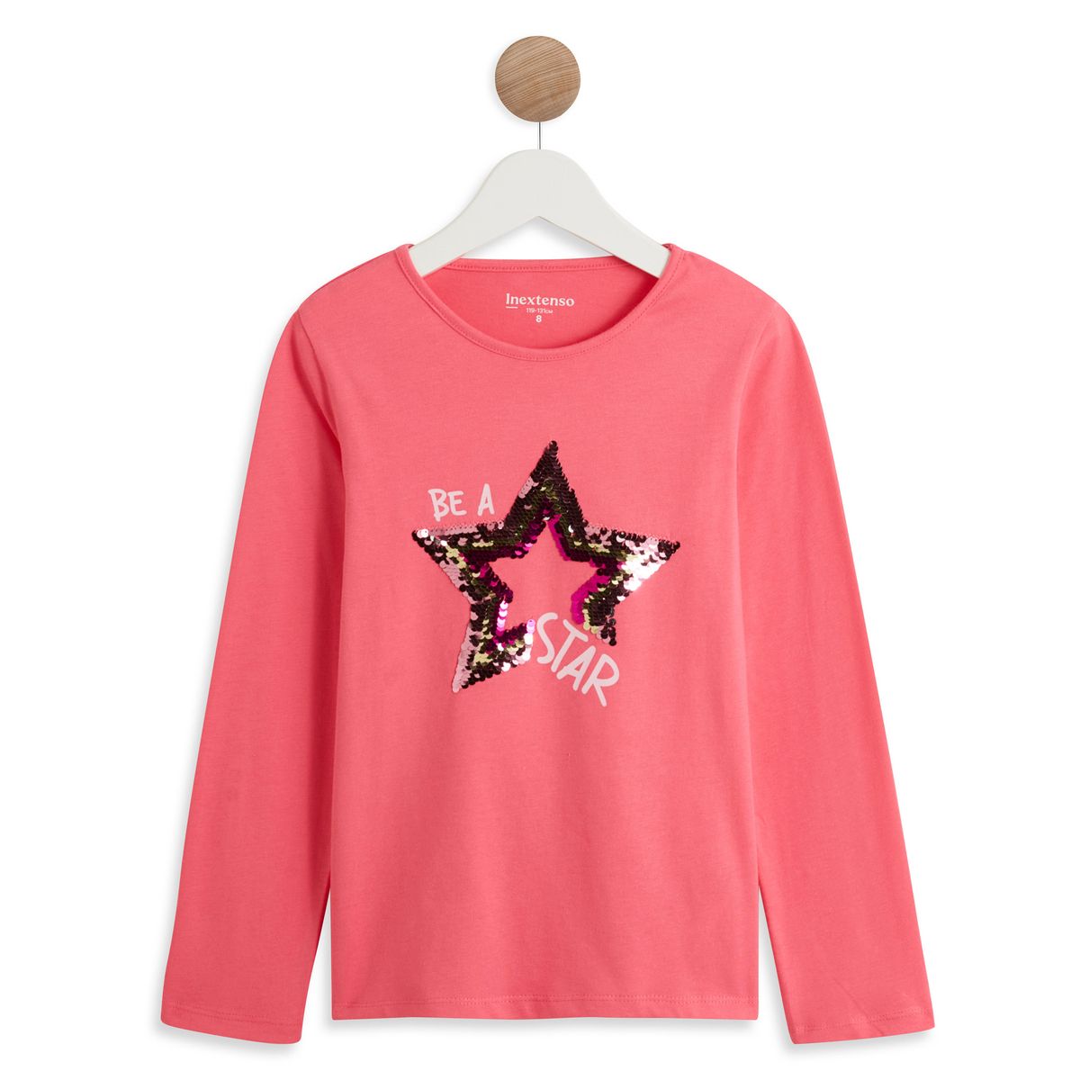 INEXTENSO T-shirt manches longues rose fille 