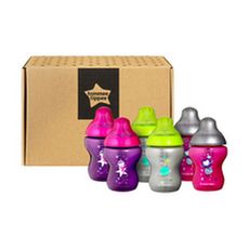 TOMMEE TIPPEE Lot de 6 biberons Clother to Nature 260 ml (Multicolore)