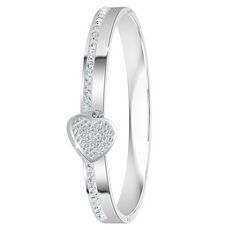 Bracelet coeur orné de Cristaux scintillants par SC Crystal