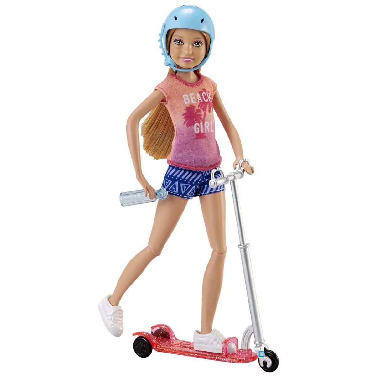 MATTEL Barbie Stacie et sa trottinette pas cher 