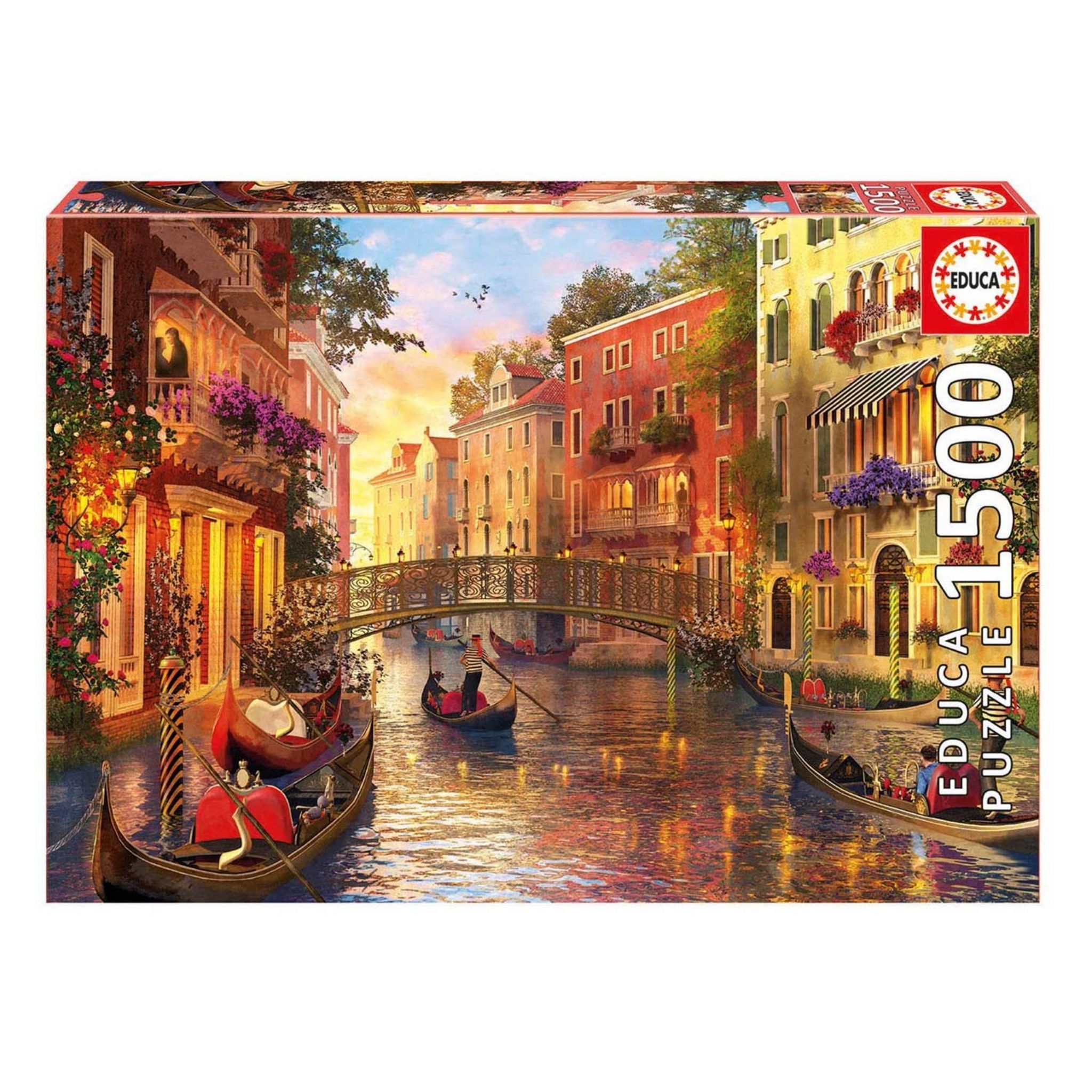 EDUCA Puzzle 1500 pièces : Coucher de soleil à Venise pas cher