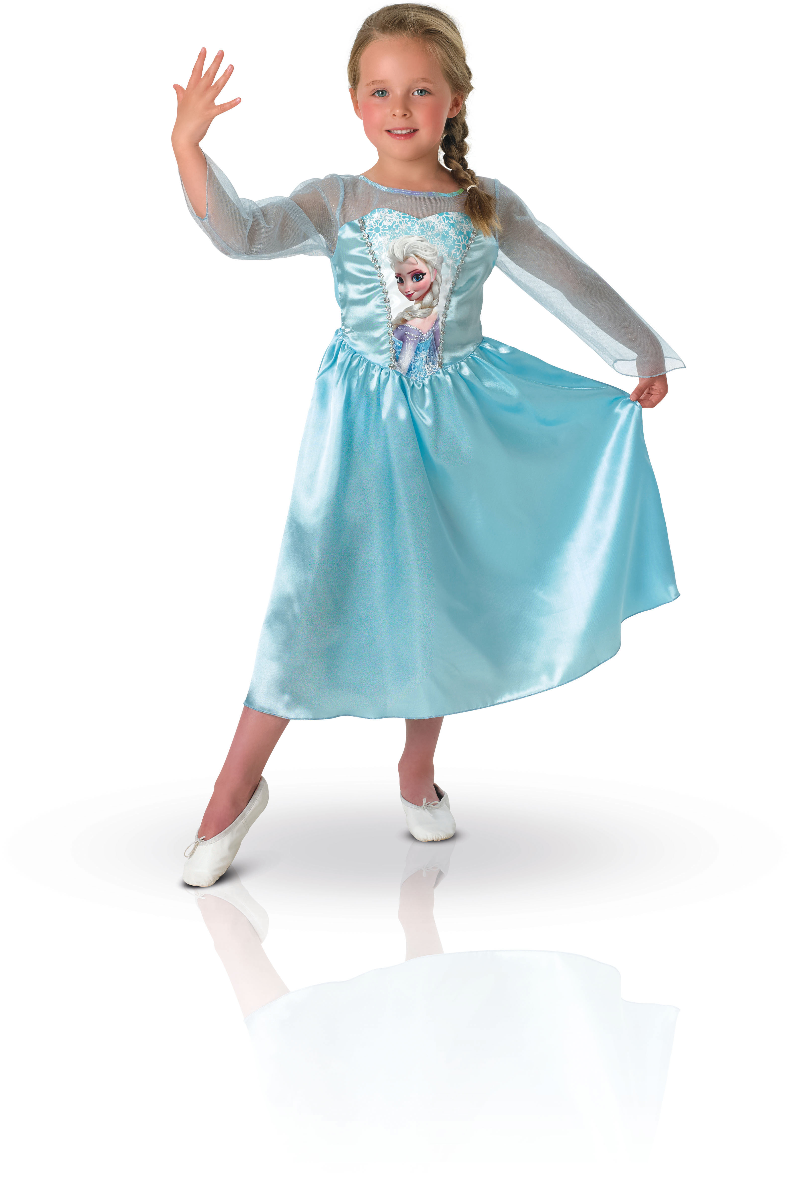 DISNEY Déguisement Elsa, La reine des neiges Taille S (3-4 ans