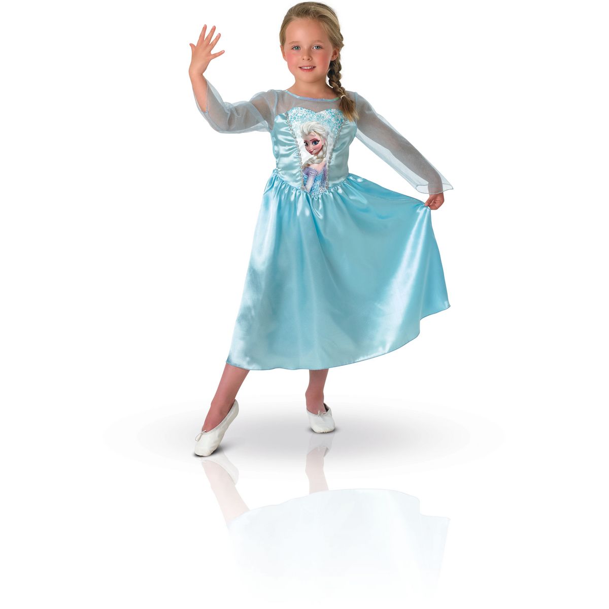 DISNEY Déguisement Elsa, La reine des neiges Taille S (3-4 ans) pas cher 