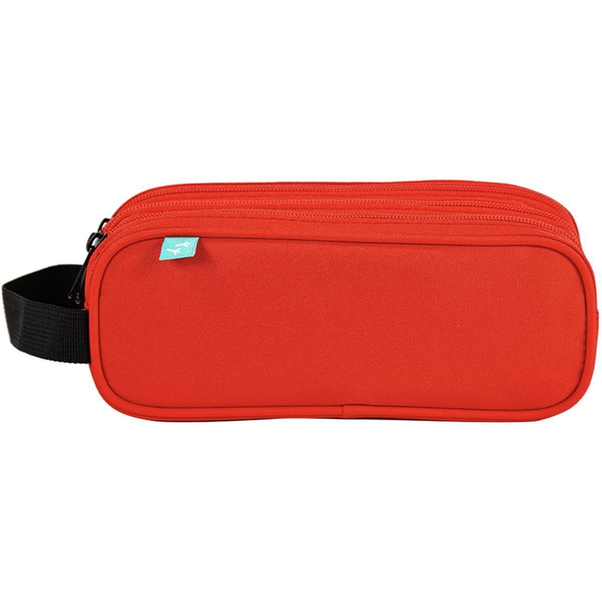 AUCHAN Trousse 3 compartiments rectangle rouge pas cher 