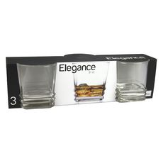 Lot de 3 verres à whiski 31cl ELEGANCE (Transparent)