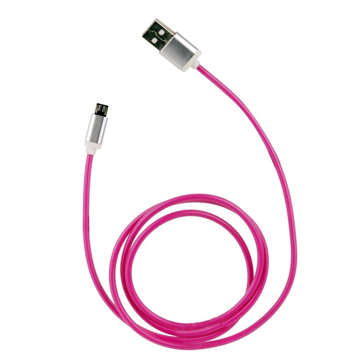 The Home Deco Factory Cable micro USB 2.0 universel - Phosphorescent - 1 m - Rose