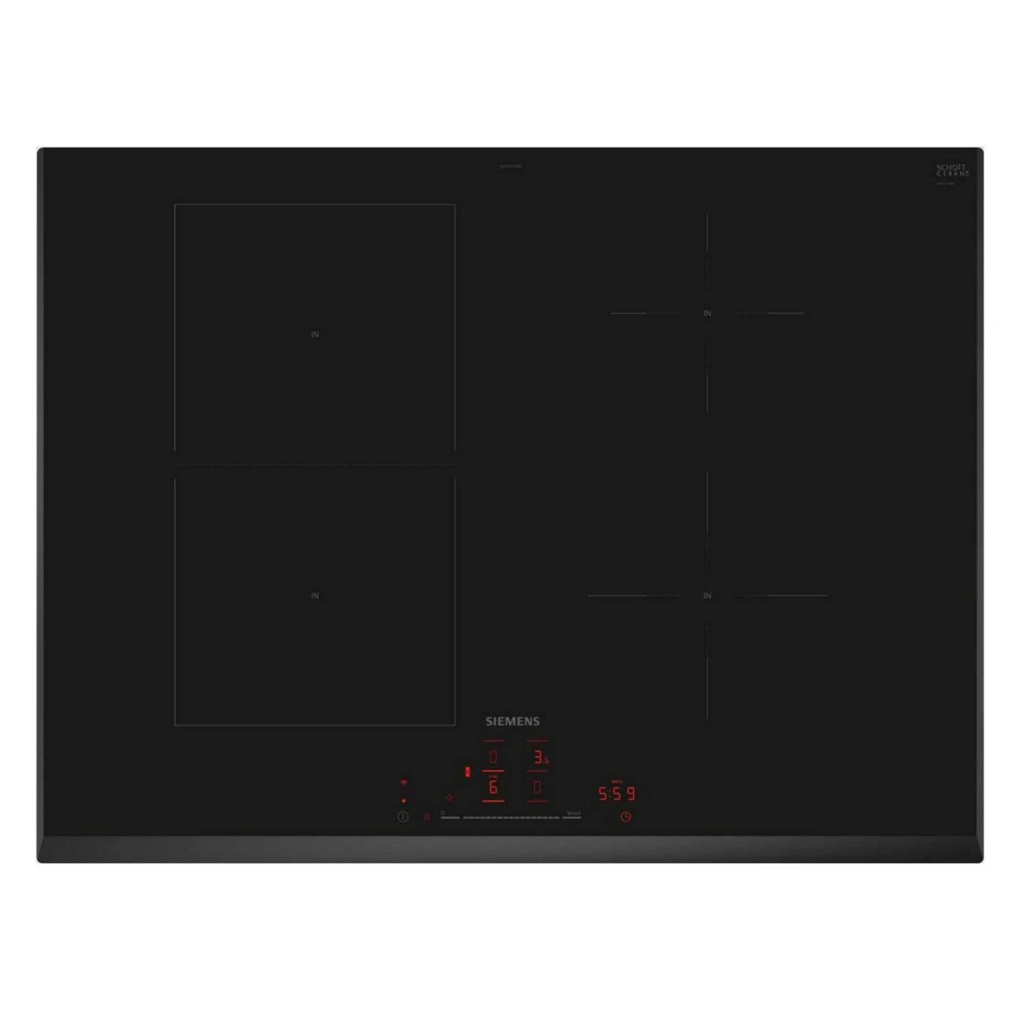 Table de cuisson à induction 60cm 3 feux noir - PIJ611BB5E