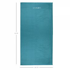 VIVEZEN Serviette de yoga 63 x 180 cm antidérapante (Bleu)
