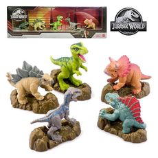 MATTEL Pack de 5 figurines Jurassic World 5 cm