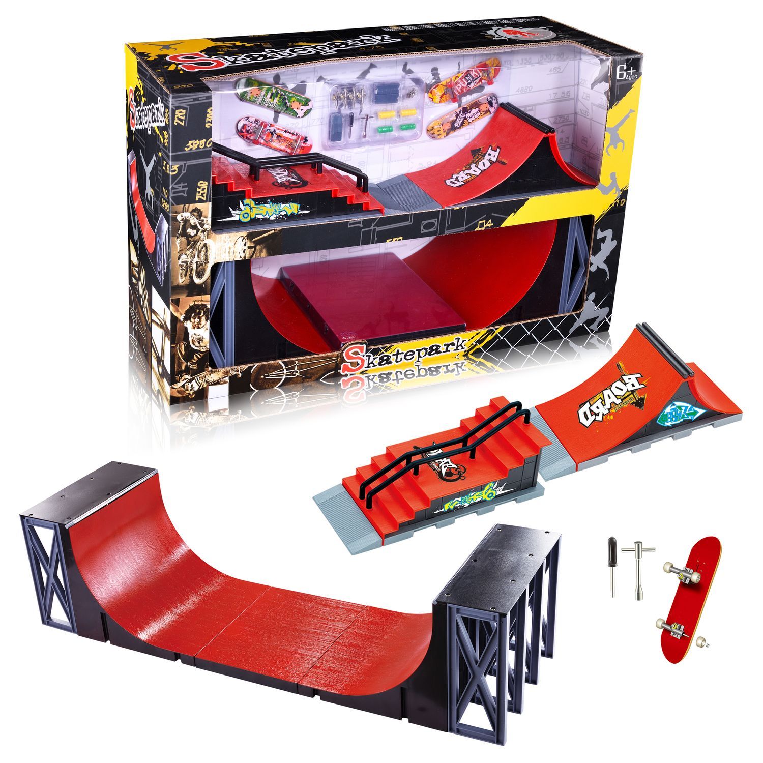 Coffret cadeau Géant Skatepark Rampe + Half Pipe - 6303501006