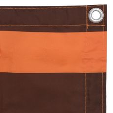 Ecran de balcon Orange et marron 120x600 cm Tissu Oxford