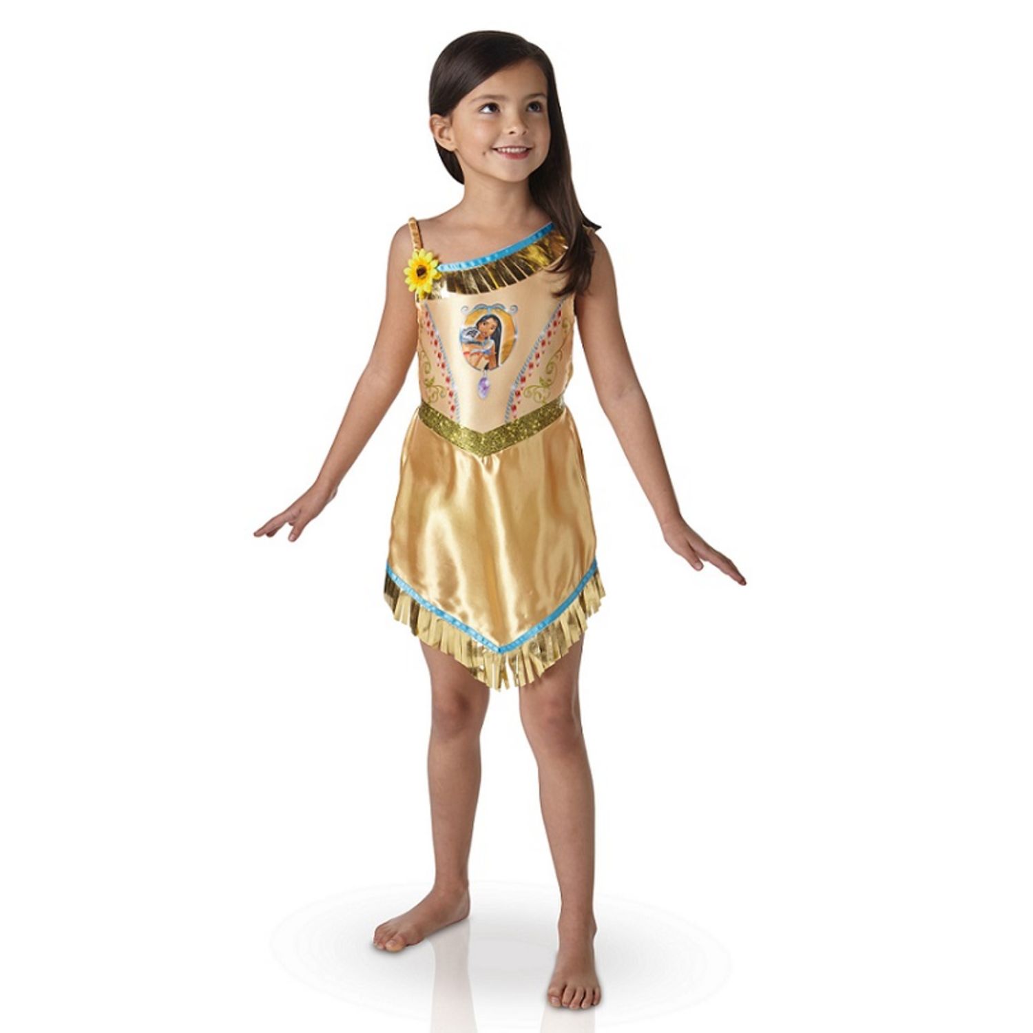 Déguisement Pocahontas Disney Rubies Costume taille 5-6 ans robe princesse  indienne jaune