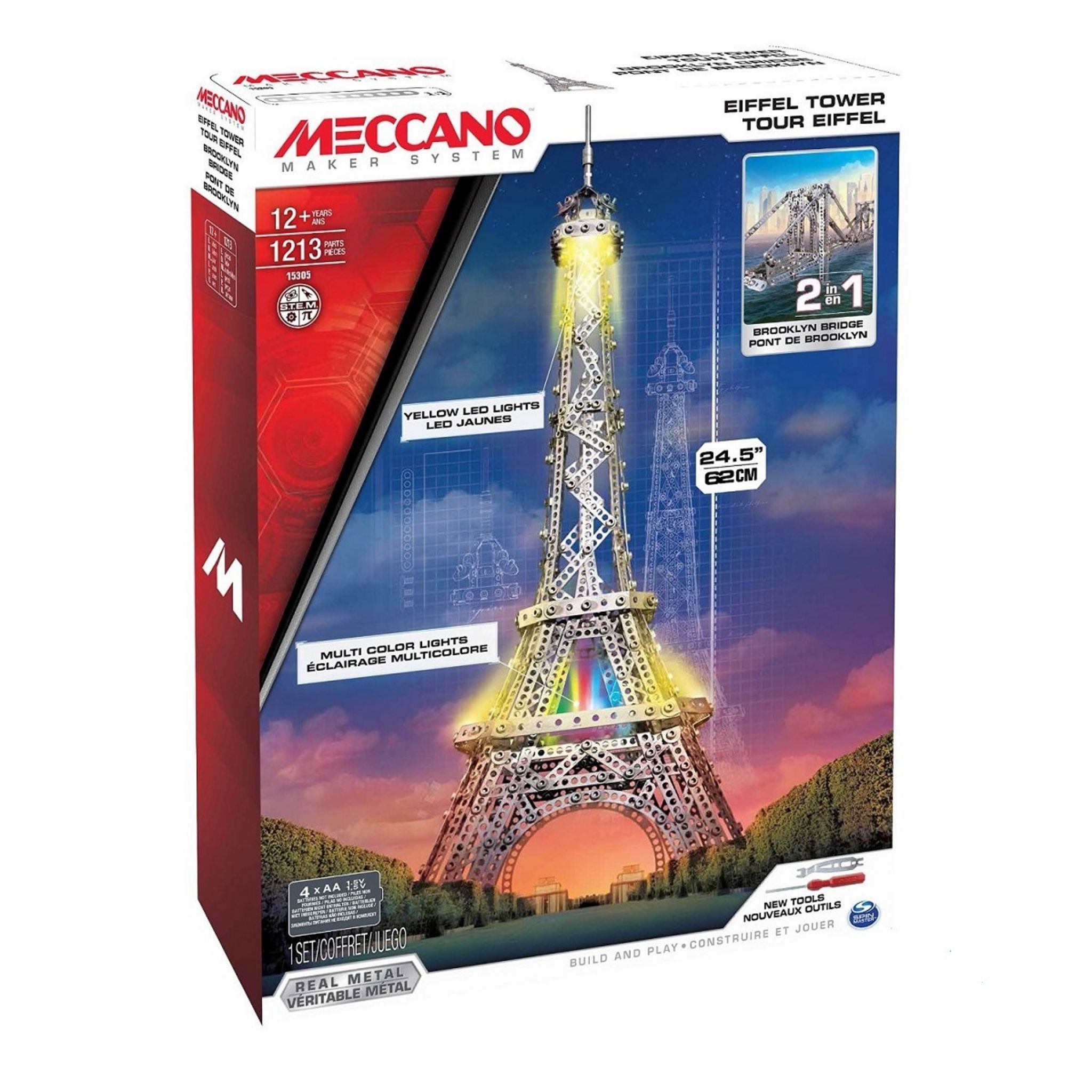 MECCANO Meccano tour Eiffel lumineuse 62 cm pas cher 