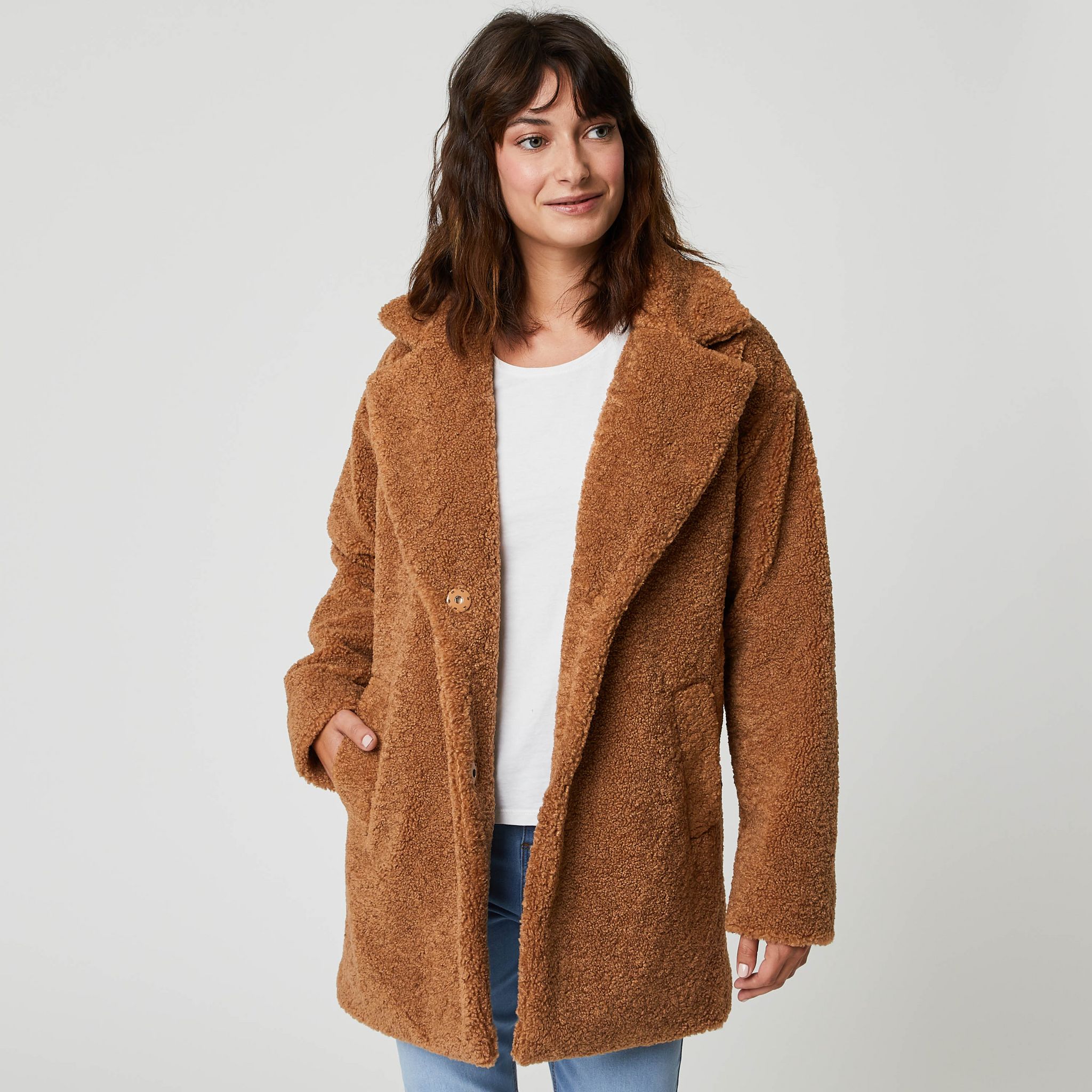 Veste imitation peau de mouton online femme