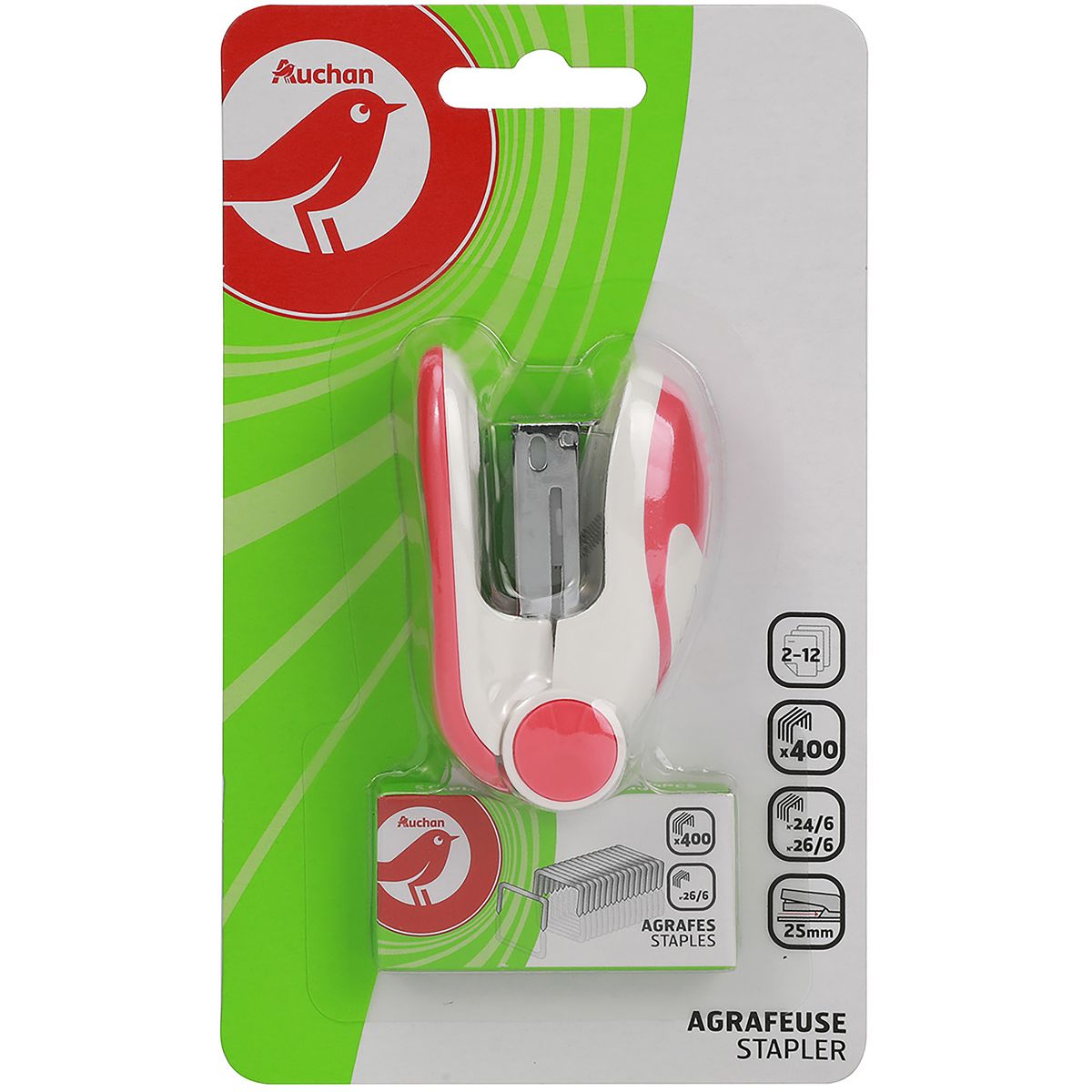 Mini Agrafeuse Buddy pour Agrafes N°56 26/6 Coloris Aléatoire - RETIF