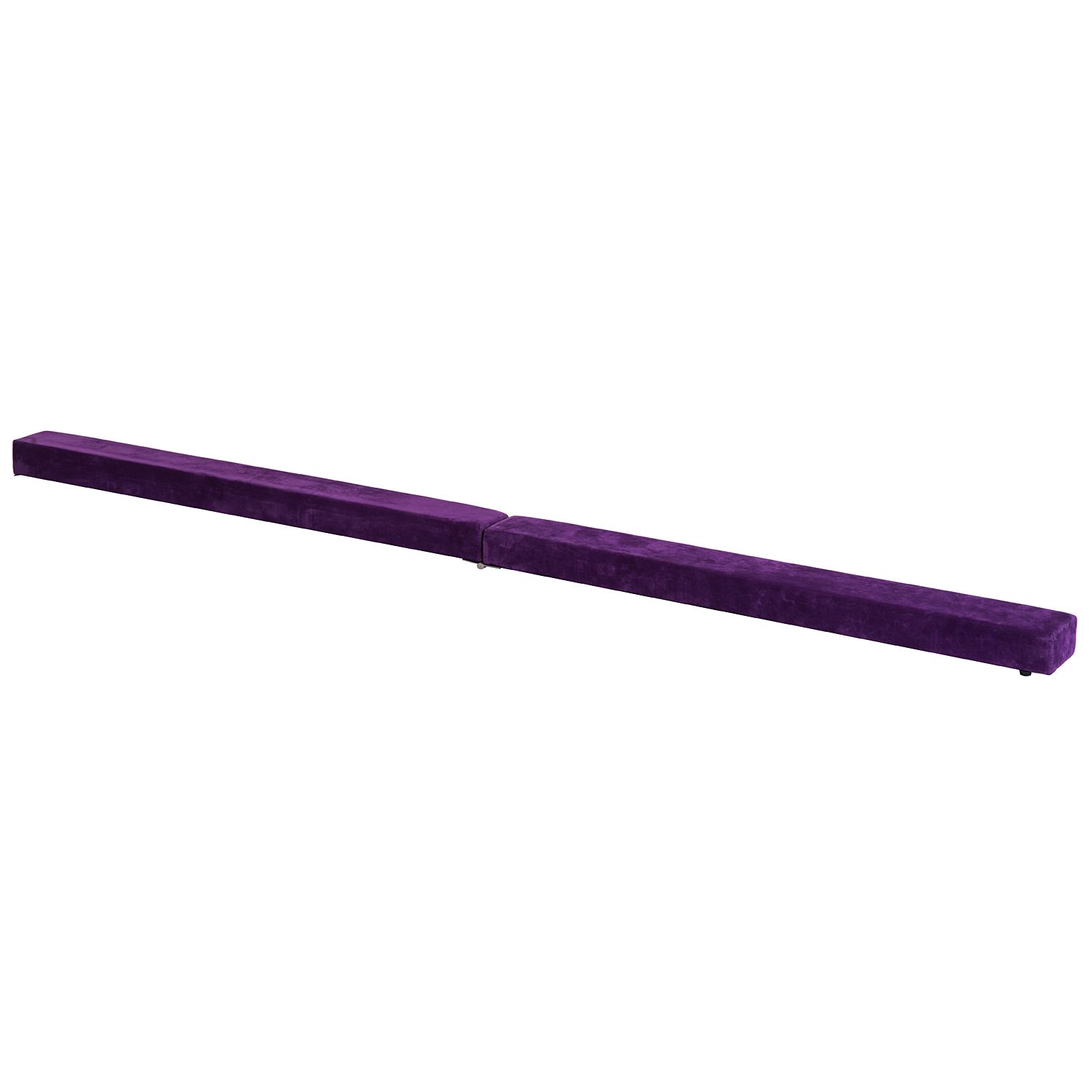 HOMCOM Poutre de gymnastique pliable poutre d'équilibre antidérapante 2,1 m  revêtement daim violet pas cher 