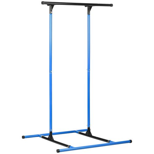 Gravity squat rack de traction portatif - barre de traction démontable -  charge max. 100 Kg - acier renforcé bleu noir