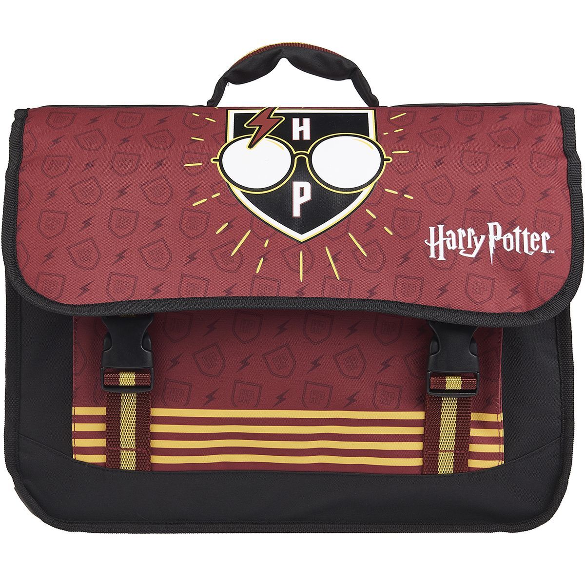 Cartable 41 cm CM1/CM2 rouge et noir Harry Potter