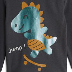 IN EXTENSO T-shirt manches longues dinosaures bébé garçon (gris foncé)