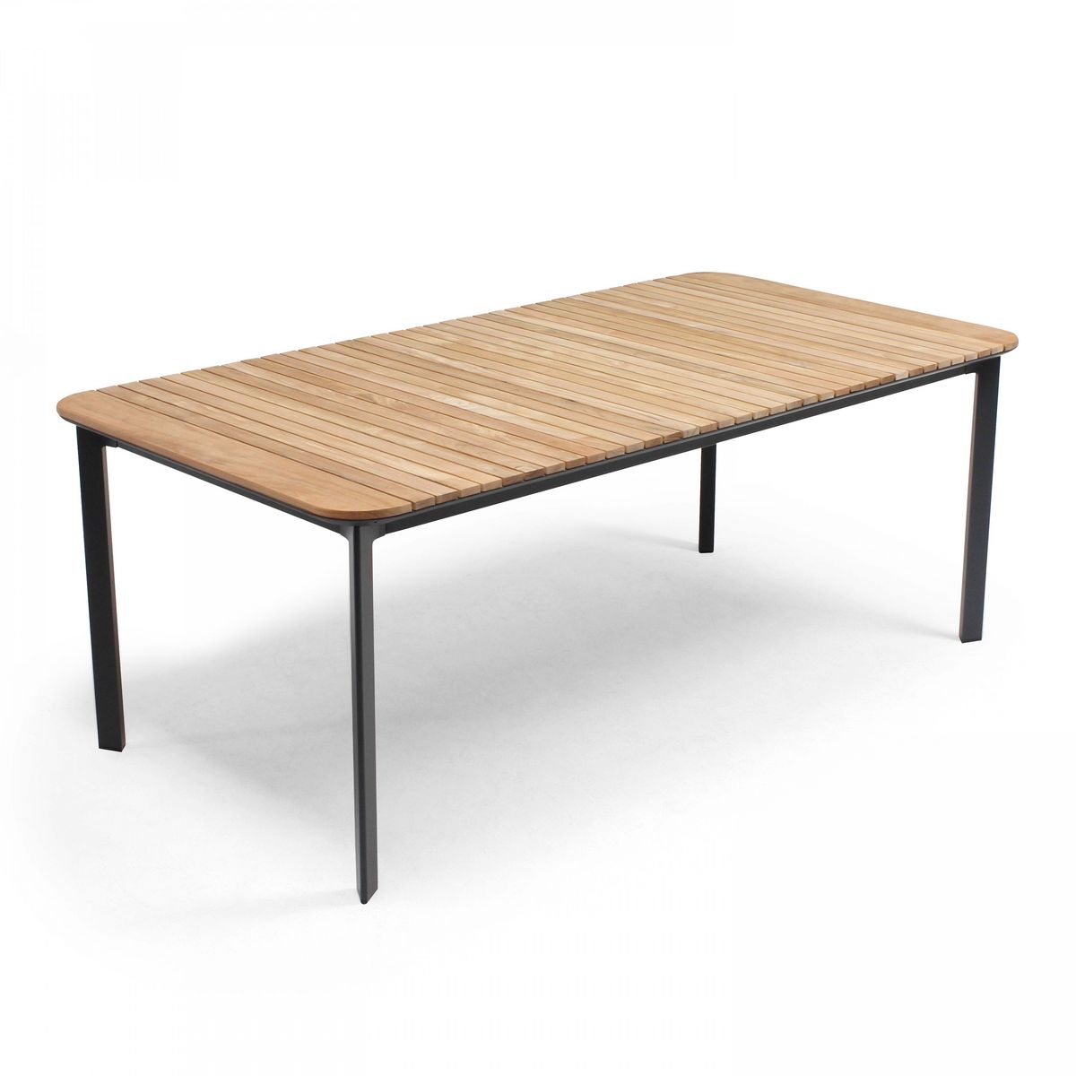 Table de jardin en aluminium et teck pas cher  Auchan.fr