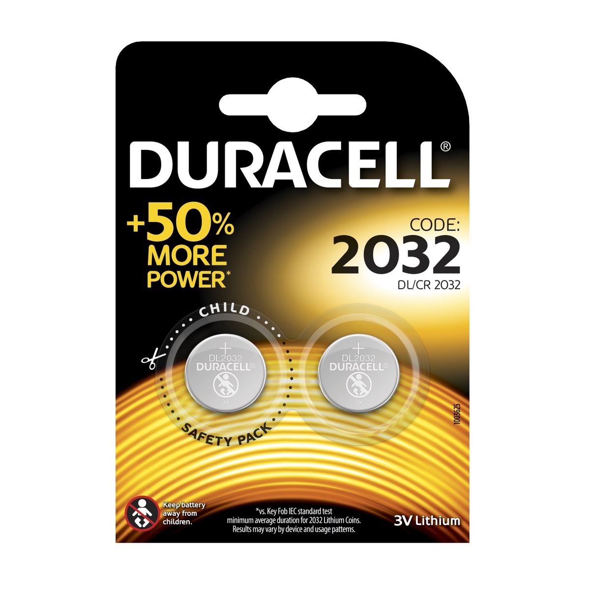 DURACELL Lot de 2 Piles Spéciales Bouton Lithium Appareils Electroniques -  type 2032 pas cher 