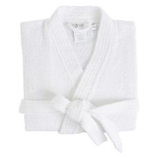 ACTUEL Peignoir kimono uni en coton 300 gr/m2 (Blanc)
