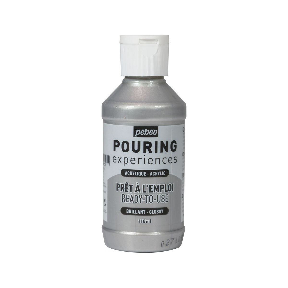 Youdoit Peinture pouring acrylique brillante - Argent - 118 ml