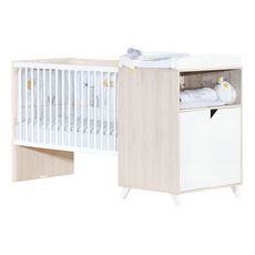 Baby Price Lit Bebe Combine 1x60 Evolutif En 90x190cm Scandi Coloris Gris Pas Cher A Prix Auchan