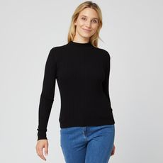 Pull col cheminée discount femme