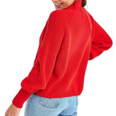 Pull Rouge Femme Superdry Amy Ribbed (Rouge)