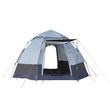 Tente pop up montage instantané - tente de camping 3-4 pers.  - 2 grandes portes - dim. 2,6L x 2,6l x 1,5H m fibre verre polyester oxford noir gris