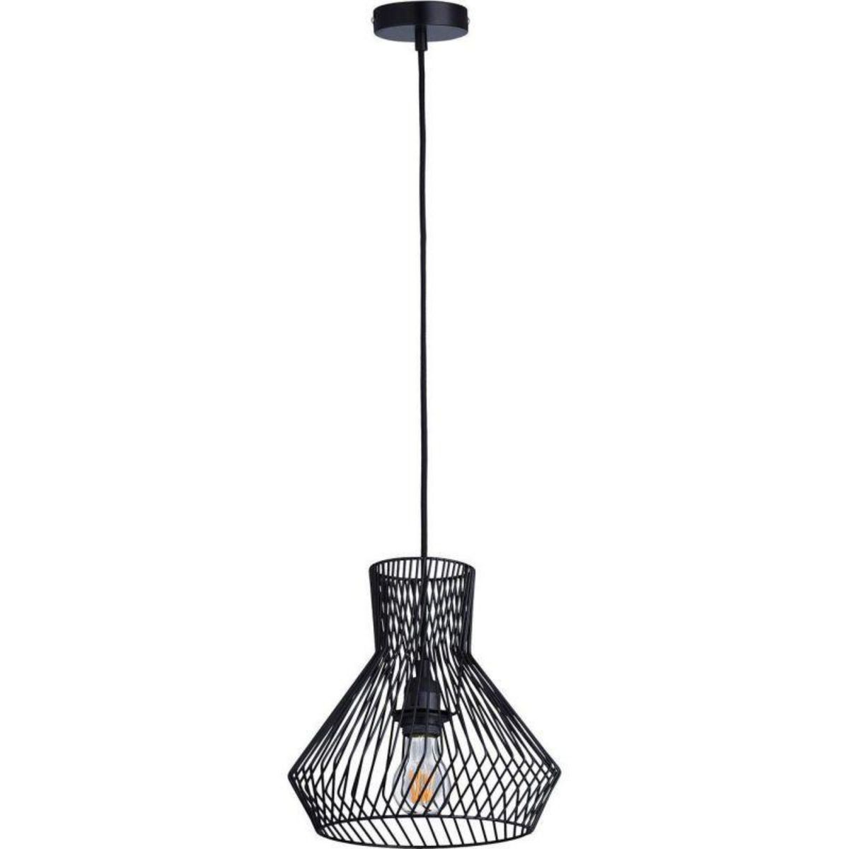 Paris Prix Lampe Suspension Design  Geraldine  134cm Noir