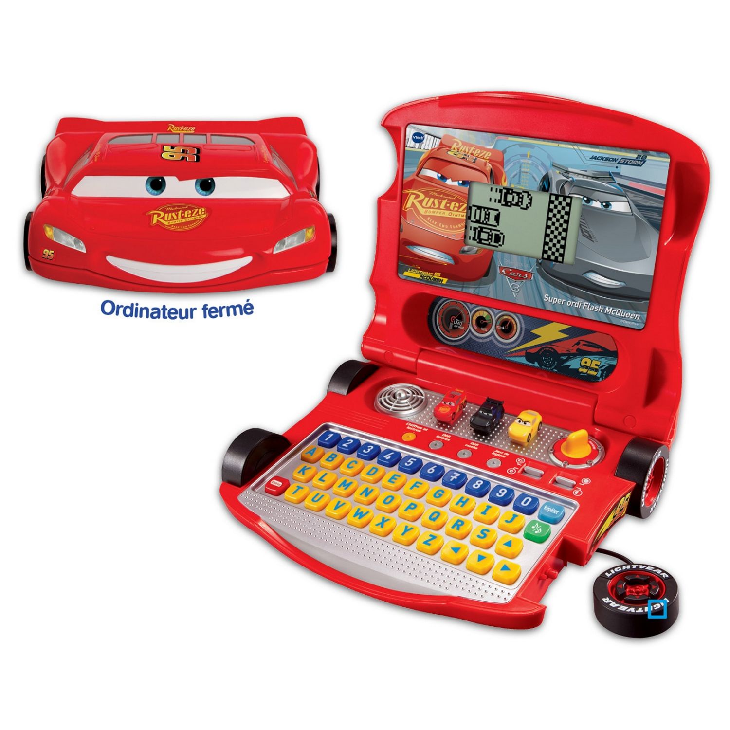 VTECH Super ordi Flash Mcqueen - Cars 3 - Disney pas cher 