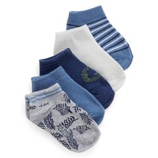 IN EXTENSO Lot de 5 paires de chaussettes bébé garçon (bleu)