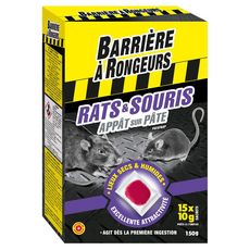 Barrière à rongeurs Appât sur pâte anti-rats et anti-souris x15 15 pièces  pas cher 