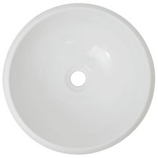 Lavabo de salle de bain avec mitigeur Ceramique Rond Blanc