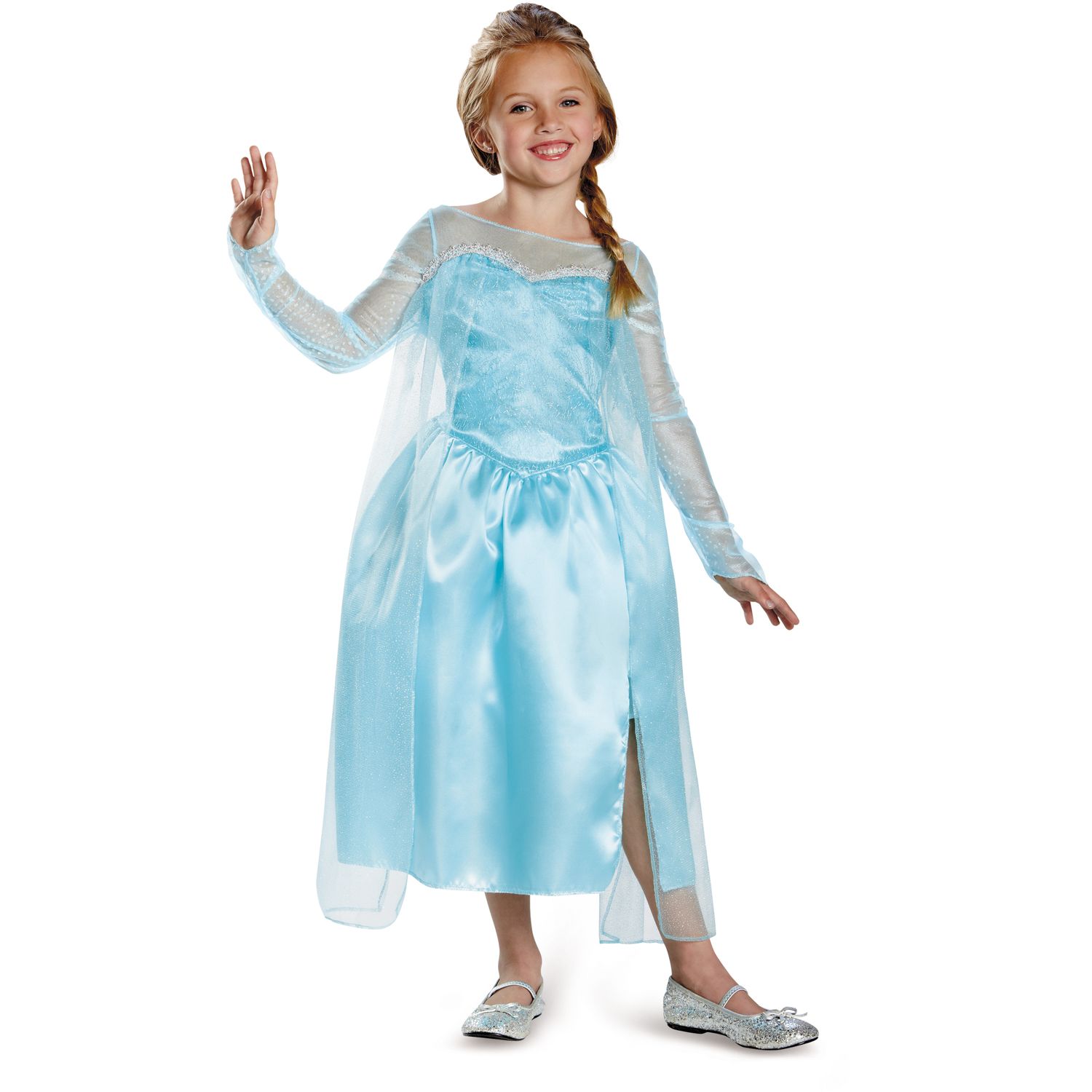 DISNEY Déguisement Elsa, la Reine des neiges Taille M (5-6 ans) pas cher 