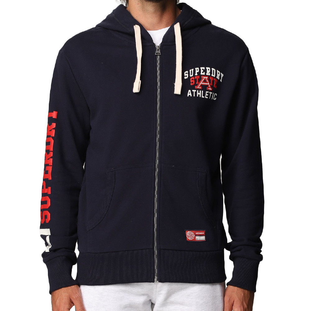 SUPERDRY Sweat zippé Marine Homme Superdry Tracku0026Field pas cher - Auchan.fr